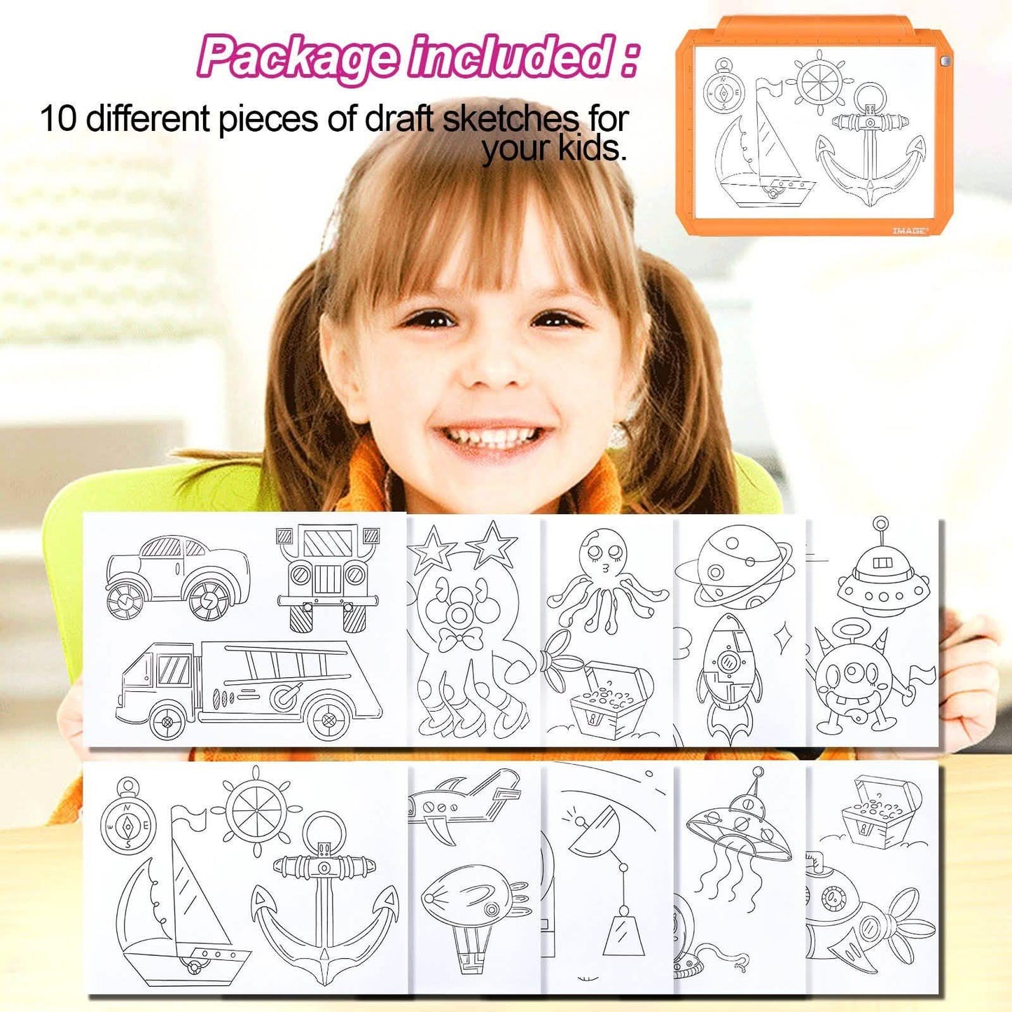A4 Led Tracing Light Pad Box Memory Function Drawing Sketching Animation