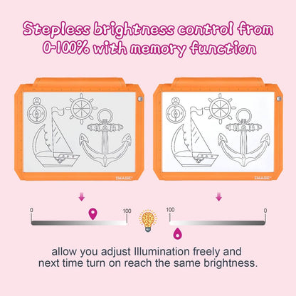 A4 Led Tracing Light Pad Box Memory Function Drawing Sketching Animation