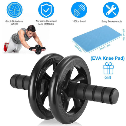 Ab Roller Wheel Fitness Exercise with Knee Pads