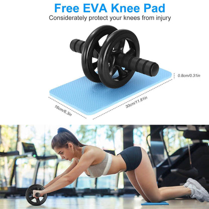Ab Roller Wheel Fitness Exercise with Knee Pads