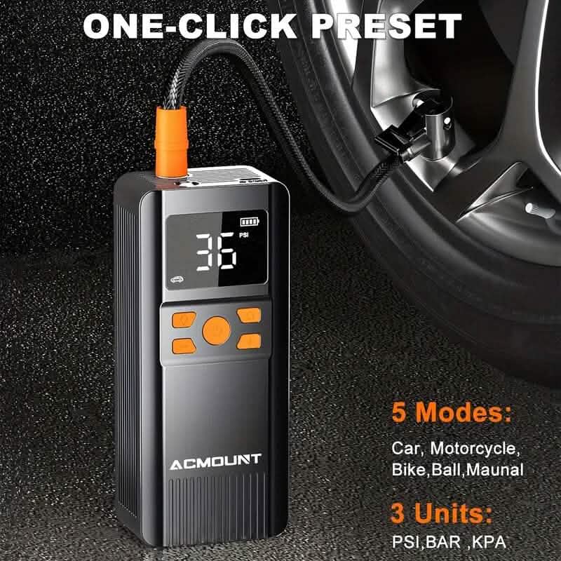 Acmount Tire Inflator Portable Air Compressor 150PSI