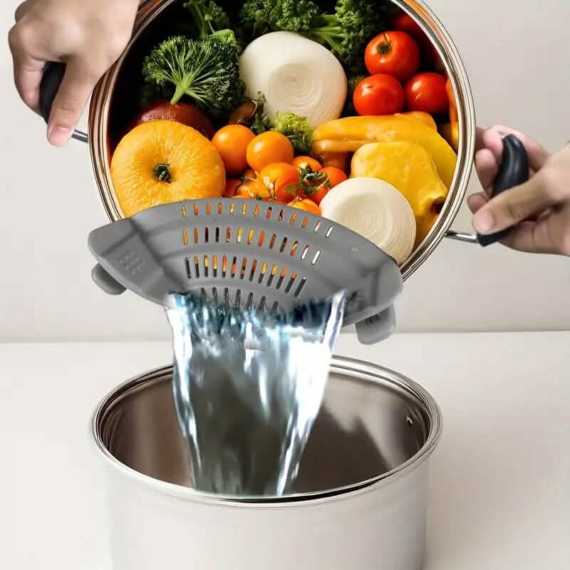 Adjustable Clip-On Strainer for Pots and Pans