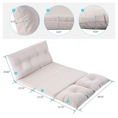 Adjustable Fabric Folding Chaise Lounge Sofa Floor Couch and Sofa