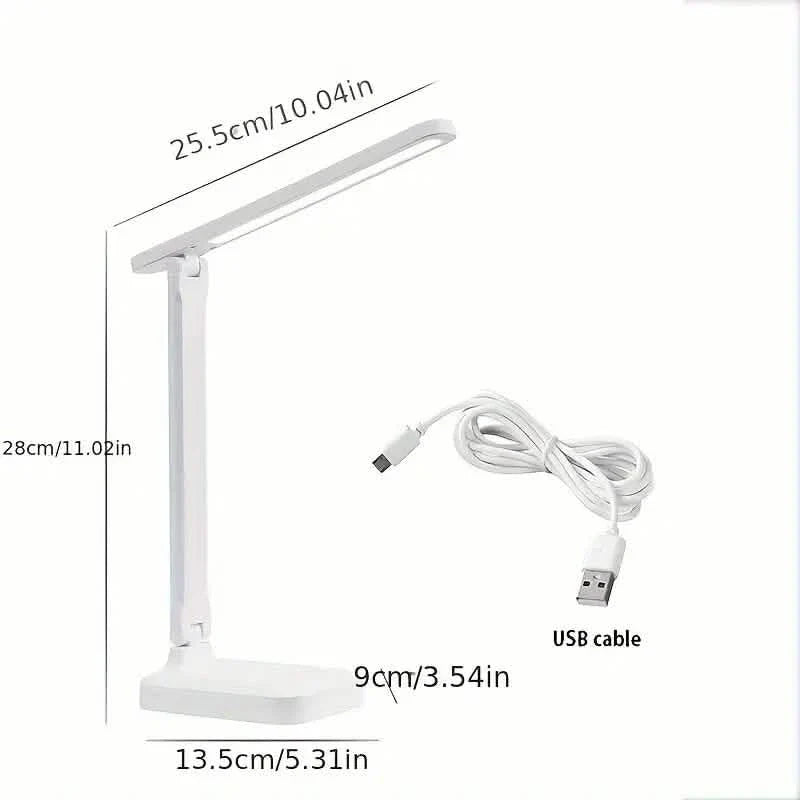 Adjustable LED Desk Lamp with Touch Control, Eye-Care Technology, USB Powered