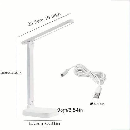 Adjustable LED Desk Lamp with Touch Control, Eye-Care Technology, USB Powered