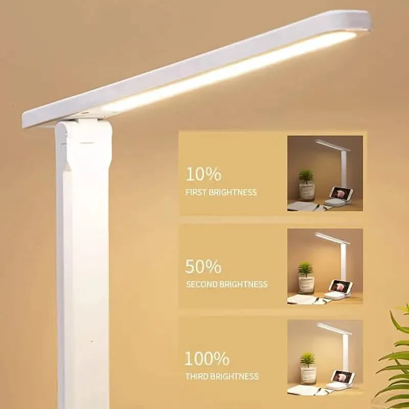 Adjustable LED Desk Lamp with Touch Control, Eye-Care Technology, USB Powered