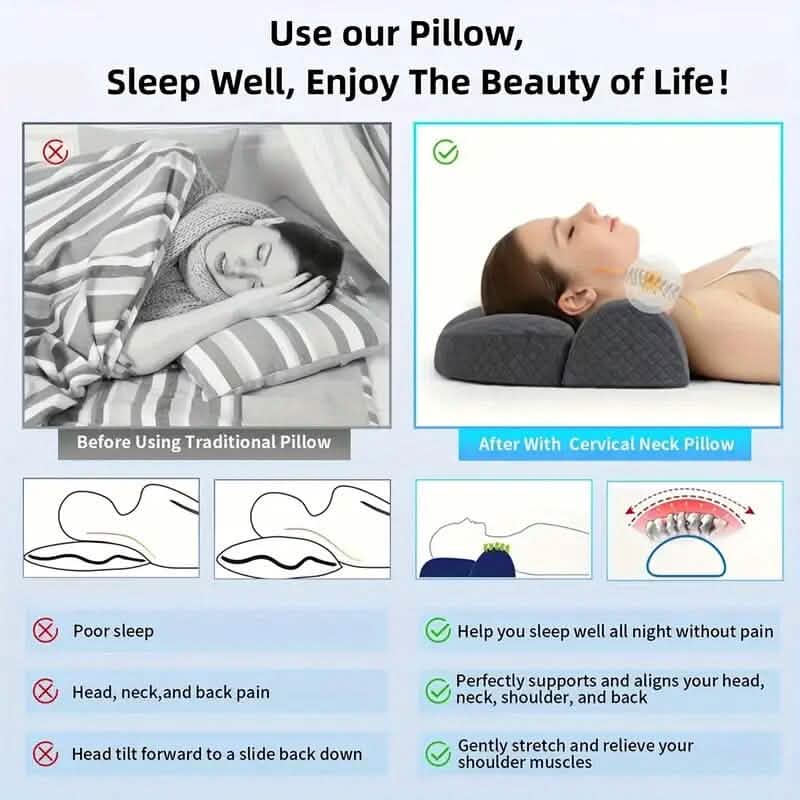 Adjustable Memory Foam Neck Pillow for Shoulder and Cervical Relax