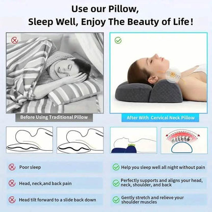 Adjustable Memory Foam Neck Pillow for Shoulder and Cervical Relax