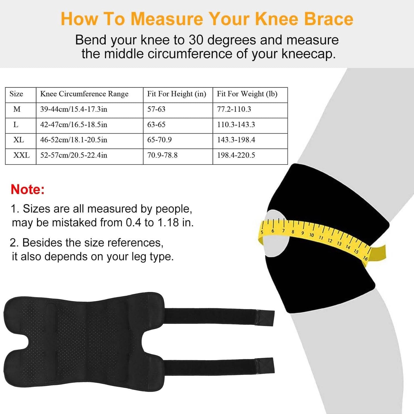 Adjustable Open Patella Compression Knee Brace