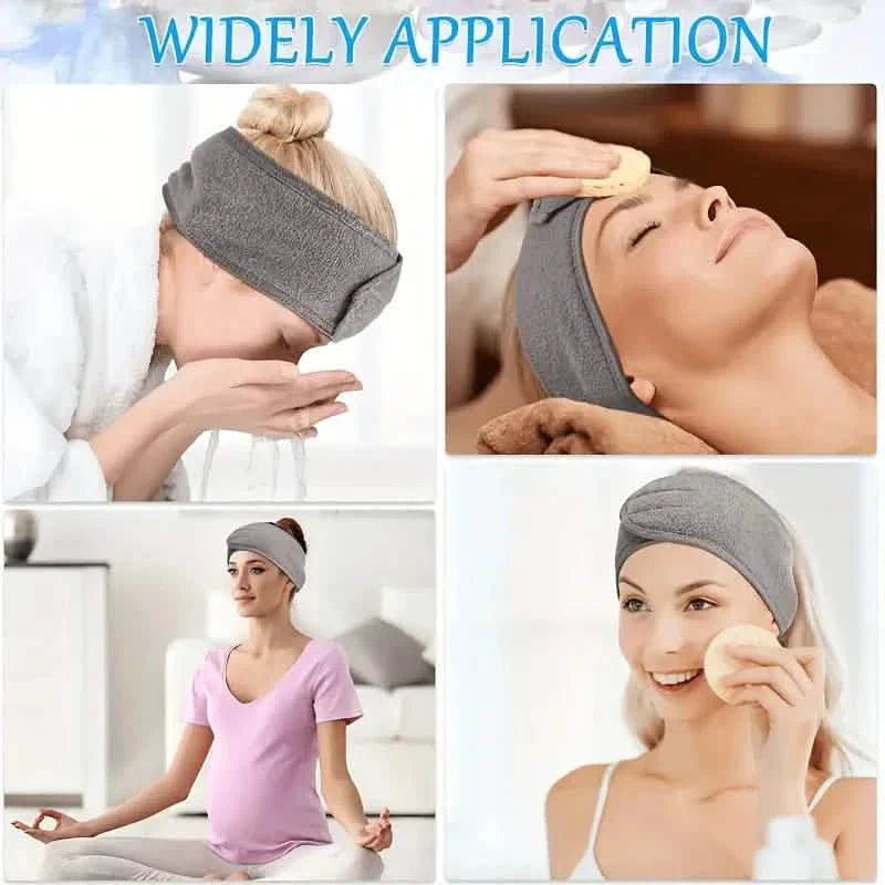Adjustable Women's Headband - Soft, Non-Slip, Ideal for Makeup, Face Washing, Yoga, and Running