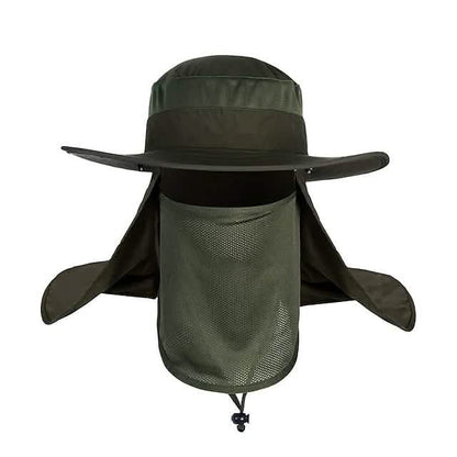 Adult Wide Brim Sun Hat with Neck Face Flap Cover