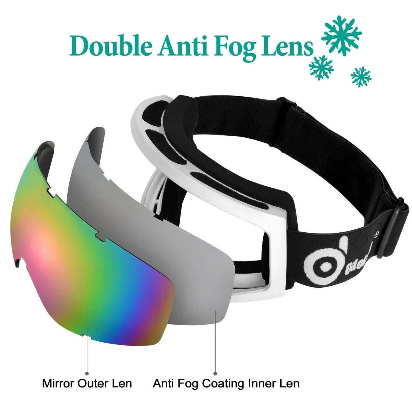 Adult Winter Ski Goggles Double Lens Eyewear Sunglasses