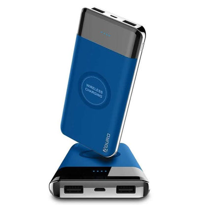 Aduro PowerUp Wireless Charging 10,000mAh Dual-USB Backup Battery