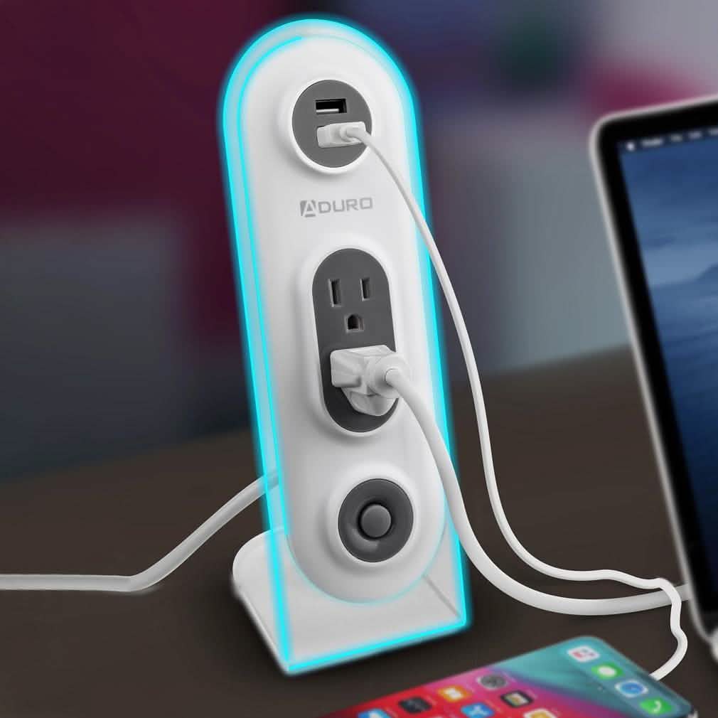 Aduro Surge Duo Dual USB & Dual Surge Charging Station