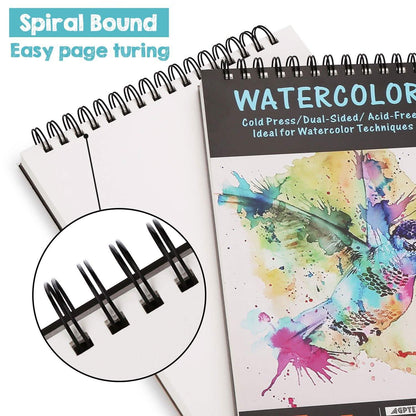 AGPtEk 12 inches 35 Sheets Watercolor Paper Pad