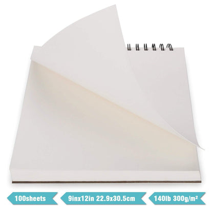 AGPtEk 12 inches 35 Sheets Watercolor Paper Pad