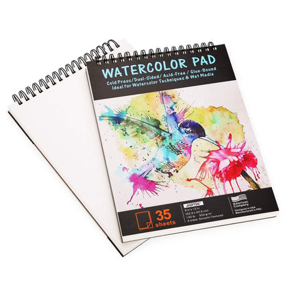 AGPtEk 12 inches 35 Sheets Watercolor Paper Pad