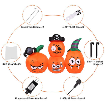 AGPTEK 4.9 Ft. Halloween Pumpkin Outdoor Decoration