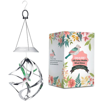 AGPtek Hummingbird Win Wind Chime Color Changing Solar Hanging Lights