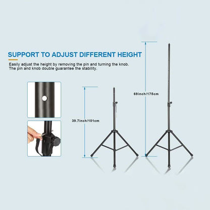 AGPtEK Microphone Stand Wind Screen Bracket with Adjustable Non-slip Tripod Base
