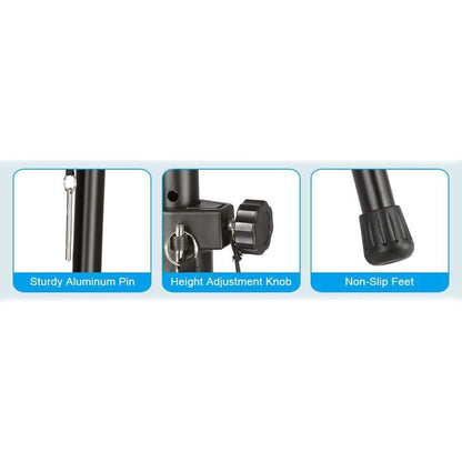 AGPtEK Microphone Stand Wind Screen Bracket with Adjustable Non-slip Tripod Base