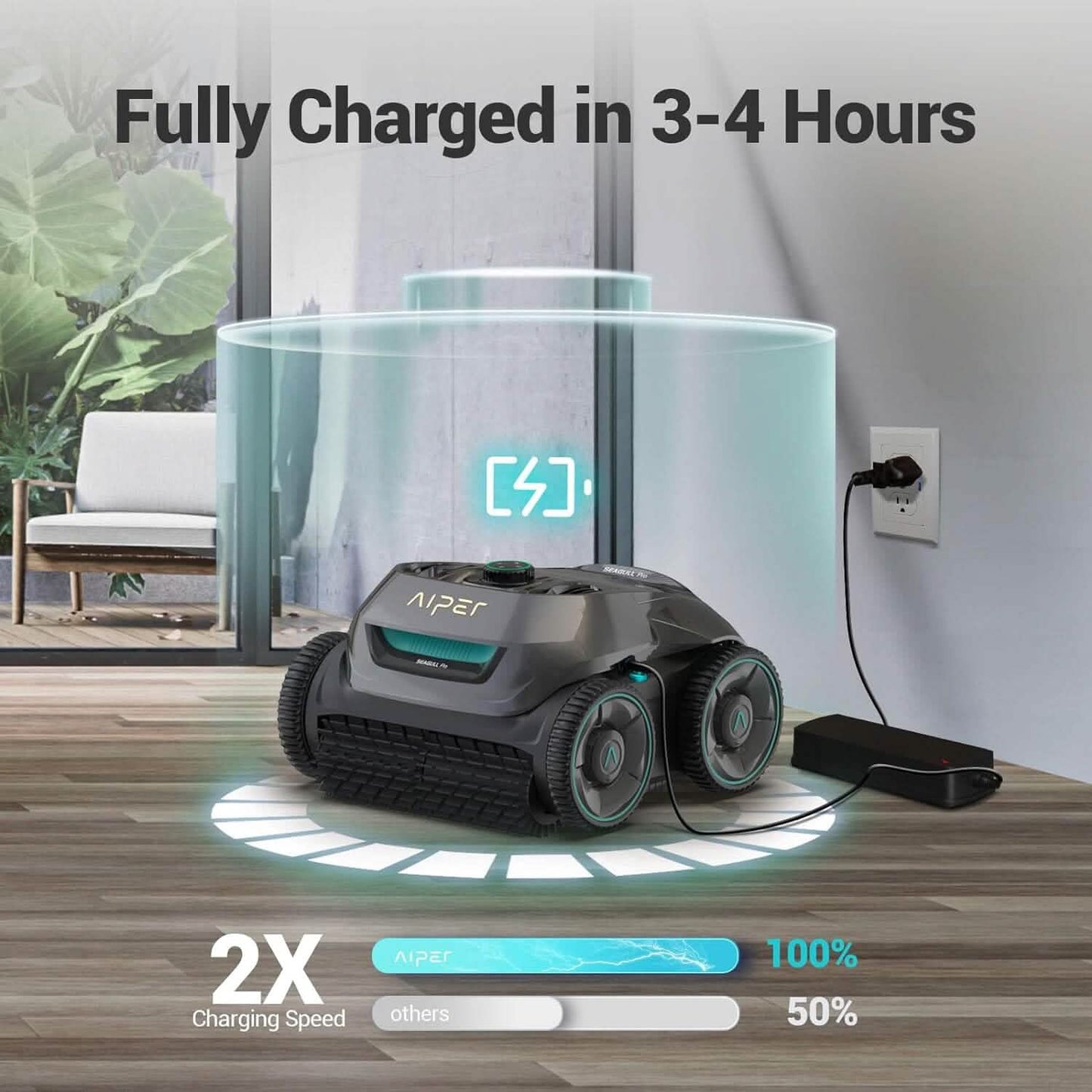 AIPER Seagull Pro Lite Cordless Robotic Pool Vacuum Cleaner (Refurbished)