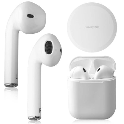 Airbuds Wireless Bluetooth Earphones with Charging Case and Bonus Qi Charging Mat