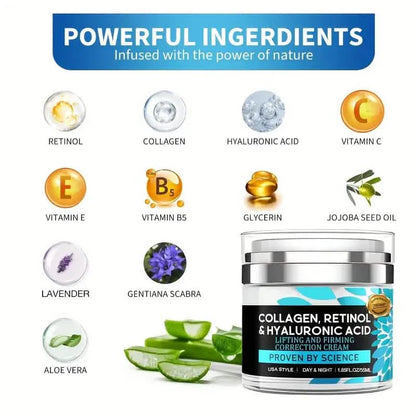 All-in-One Collagen Retinol Hyaluronic Acid Moisturizer for Firming Skin
