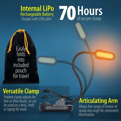 All in One Rechargeable Book Light Kit