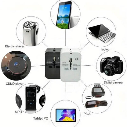 All-in-One Universal Travel Charger with Dual USB Charging Ports