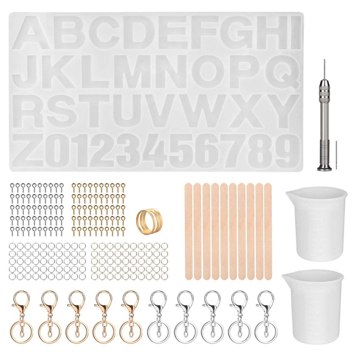 Alphabet Number Silicone Set DIY Casting Mold Jewelry Making Craft