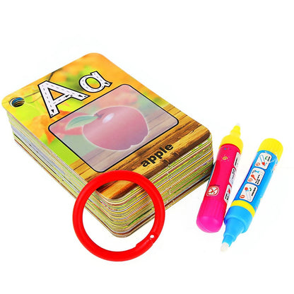 Alphabet Water Coloring Cards with 2 Magic Water Pens