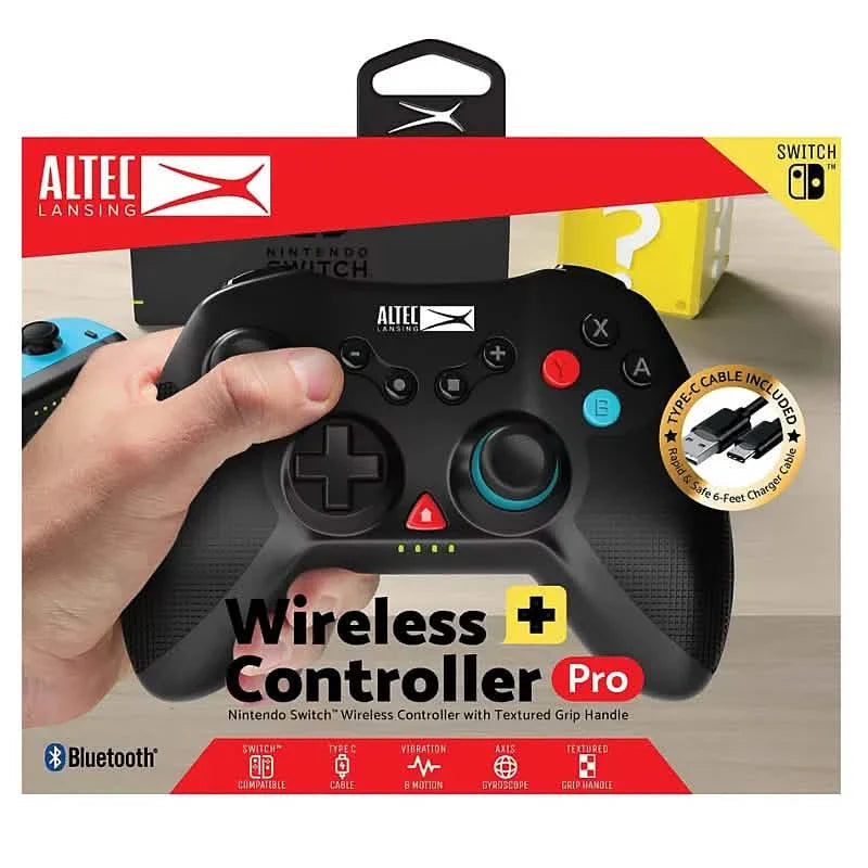 Altec Lansing Black Nintendo Switch Wireless + Gaming Controller Pro