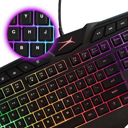 Altec Lansing - M180 Membrane RGB Gaming Keyboard - Multi-Color