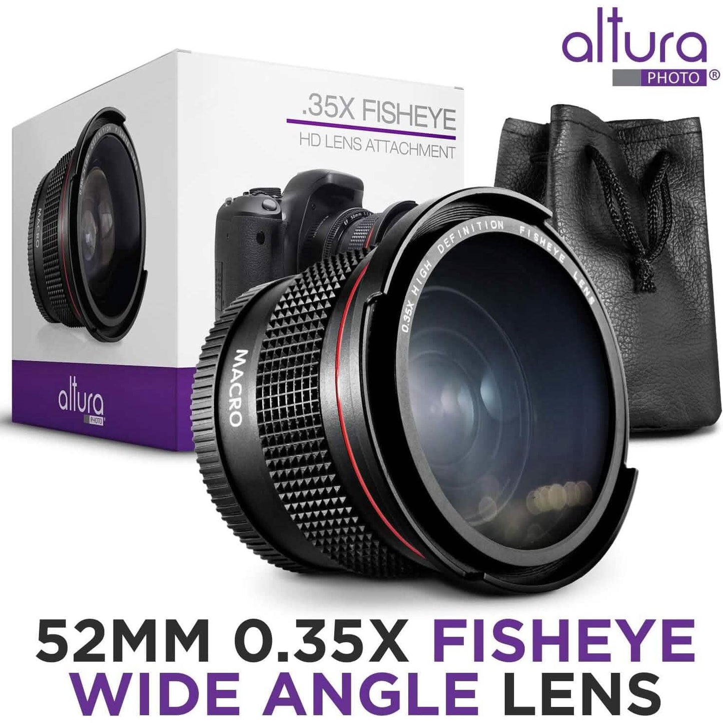 Altura Photo 52MM 0.35x HD Fisheye Nikon Wide Angle Lens (w/Macro Portion)  (Refurbished)