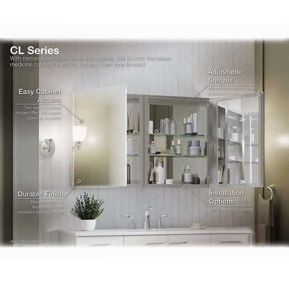 Aluminum Single Medicine Cabinet with Mirror Door