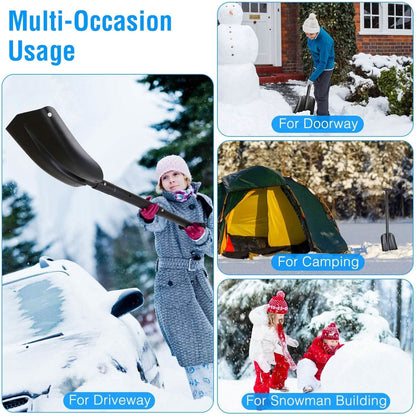 Aluminum Snow Shovel Portable Lightweight Camping Garden Beach Shovel