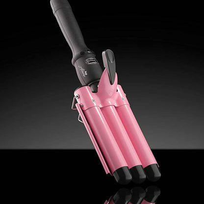 Alure Three Barrel Curling Iron Wand with LCD Temperature Display
