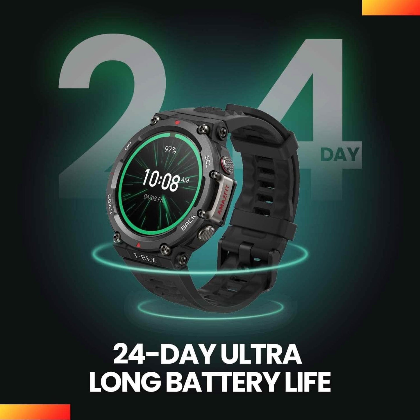 Amazfit T-Rex 2 Smart Watch for Men  (Refurbished)