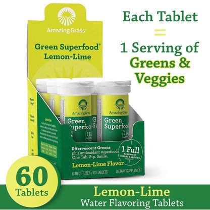 Amazing Grass Green Superfood Water Flavoring Tablet with Antioxidants and Alkalizing Greens