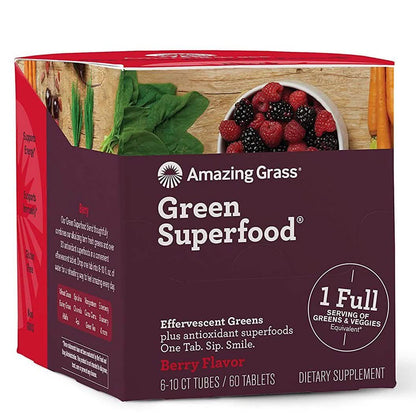 Amazing Grass Green Superfood Water Flavoring Tablet with Antioxidants and Alkalizing Greens