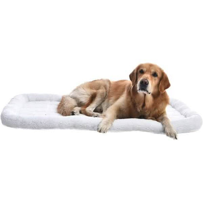 Amazon Basics Faux Sherpa Padded Bolster Pet Bed