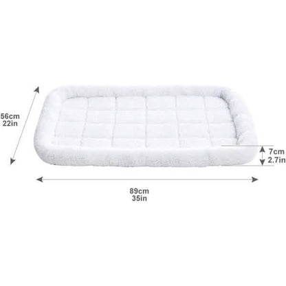 Amazon Basics Faux Sherpa Padded Bolster Pet Bed