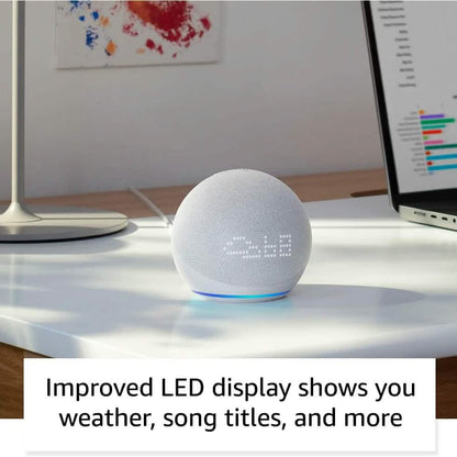 Amazon Echo Dot (5th Gen) with Clock  (Refurbished)