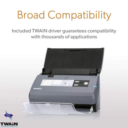 Ambir ImageScan Pro 820ix 20ppm High-Speed ADF Scanner for Windows PC and Mac