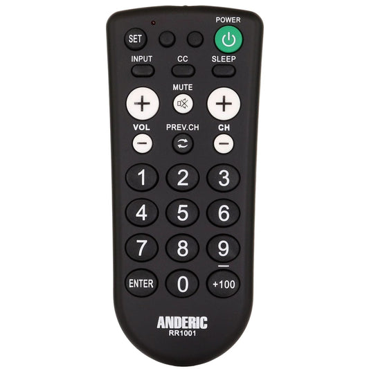 Substitute for Philips/Zenith ZN110 1-Device TV Universal Remote Control [RR1001]