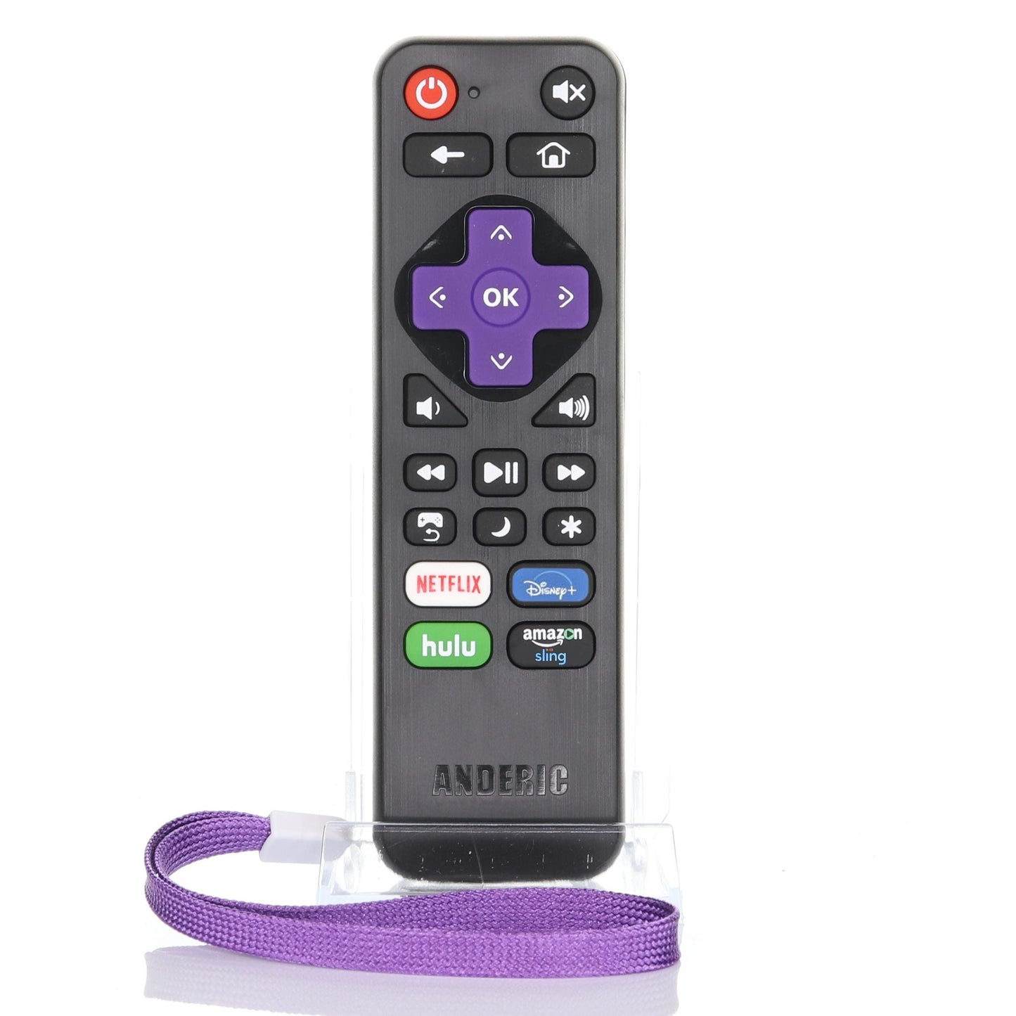 Anderic RRST01.3 Universal Remote Control for Roku Streaming Player and TV with Learning