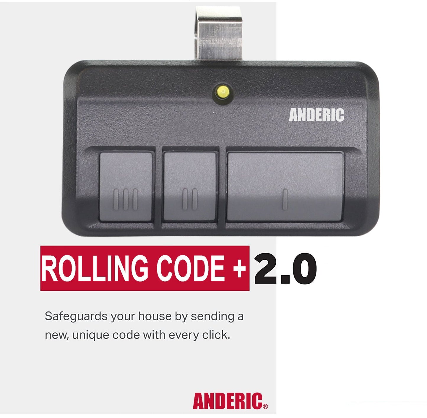 Anderic RR850LM Universal Garage Door & Gate Opener Conversion Add-on Kit for Up to 3 Garage Doors