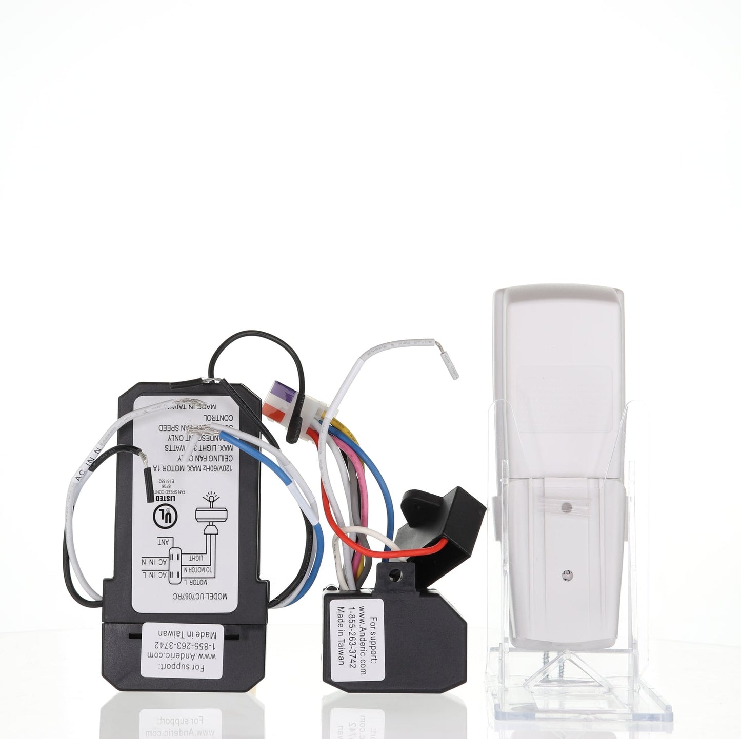 Anderic FAN28RREVKIT Replacement Ceiling Fan Remote Control Kit | Hampton Bay 56" Altura | UC7078T | UC7067FMRX | UC7067REVB Reverse Module