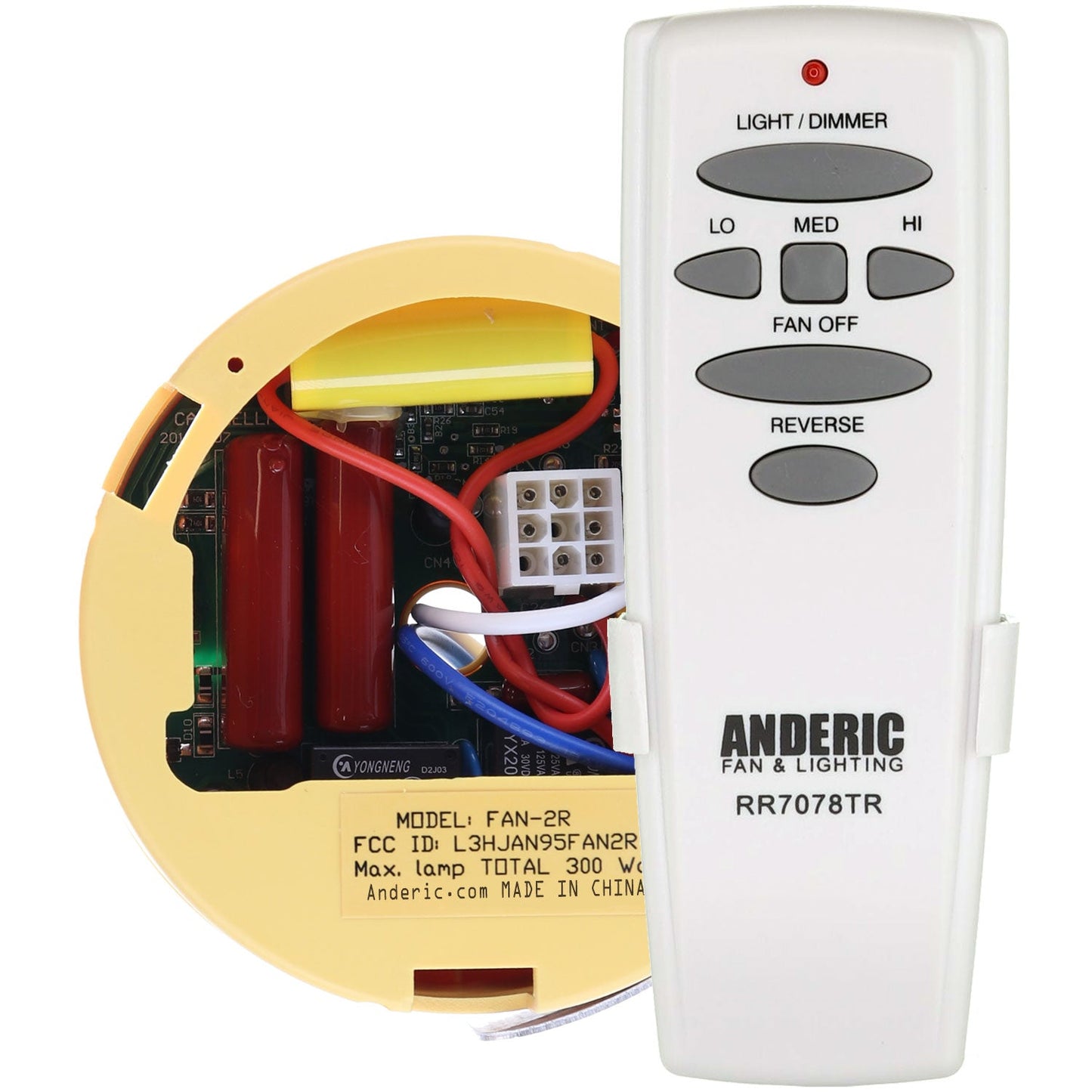 Substitute for Kenmore G2H2XJR520R Ceiling Fan Receiver [FAN2R-RR7078TR-KIT]